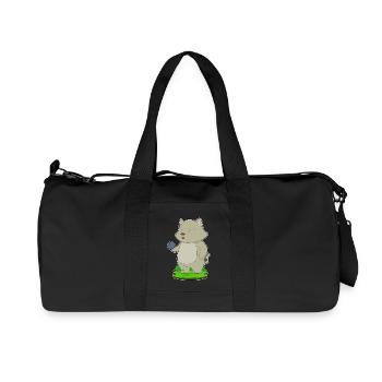 Cat Bowling Bowling Ball - Recycled Canvas Sports Bag by Stanley/Stella - black - Front