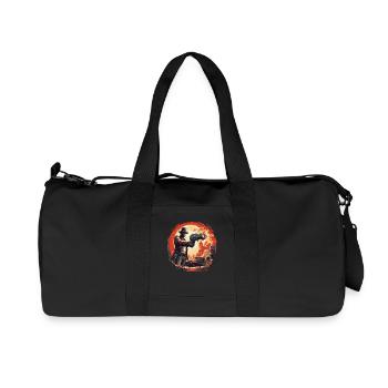 Sci-Fi Beam Cannon Showdown - Recycled Canvas Sports Bag by Stanley/Stella - black - Front