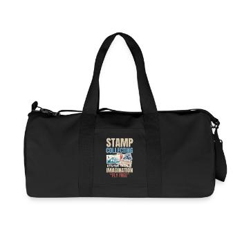 Stamp Collecting Let’s Your Imagination Fly Free - Recycelte Canvas-Sporttasche von Stanley/Stella - Schwarz - Vorne