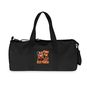 Red Panda Save The Red Panda - Recycled Canvas Sports Bag by Stanley/Stella - black - Front