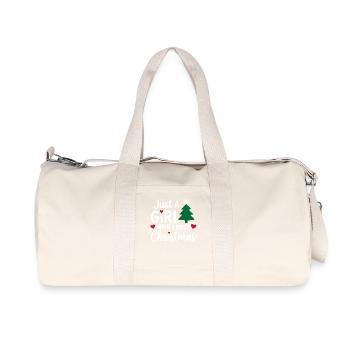 Juste une fille qui aime Noël Drôle de Noël - Sac de sport en toile recyclée Stanley/Stella - blanc naturel - Devant