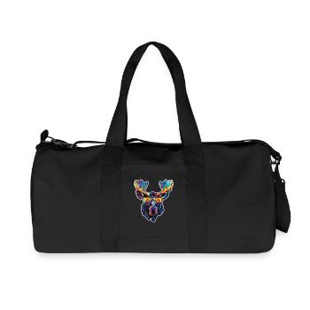 Lustiger Elch mit Sonnenbrille für einen Elch Fan - Recycelte Canvas-Sporttasche von Stanley/Stella - Schwarz - Vorne