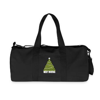 Festliche Frohe Weihnachten Hunde Pfote für - Recycelte Canvas-Sporttasche von Stanley/Stella - Schwarz - Vorne