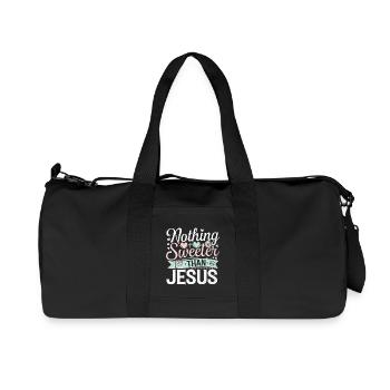 Nothing Sweeter Than Jesus 6 - Recycelte Canvas-Sporttasche von Stanley/Stella - Schwarz - Vorne