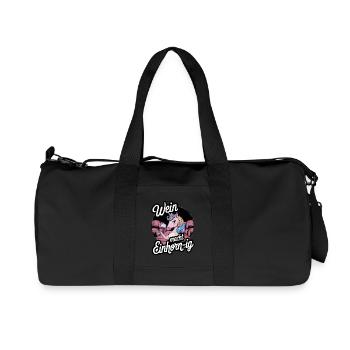 Wein macht Einhorn-ig - Recycelte Canvas-Sporttasche von Stanley/Stella - Schwarz - Vorne