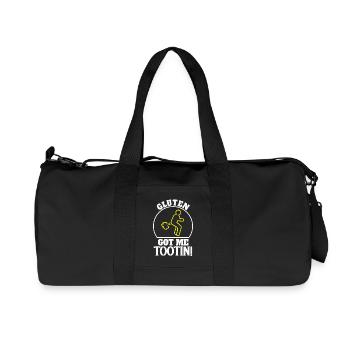 Gluten Got Me Tootin Humorous Saying for - Recycled Canvas Sports Bag by Stanley/Stella - black - Front