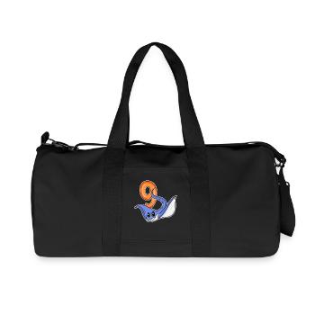 9th Birthday Motif Stingray - 9 Years - Recycled Canvas Sports Bag by Stanley/Stella - black - Front