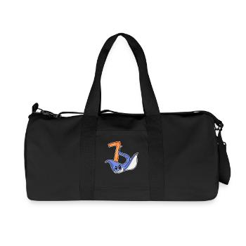 7th Birthday Motif Stingray - 7 years old - Recycled Canvas Sports Bag by Stanley/Stella - black - Front