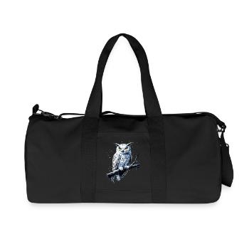 hibou chouette chouette chouette hibou hibou mignons hiboux - Sac de sport en toile recyclée Stanley/Stella - noir - Devant