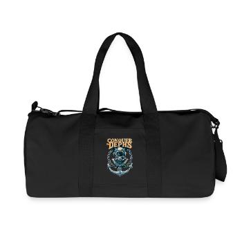 Conquer The Dephs - Recycelte Canvas-Sporttasche von Stanley/Stella - Schwarz - Vorne