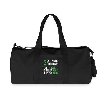3 rules for success - Recycled Canvas Sports Bag by Stanley/Stella - black - Front