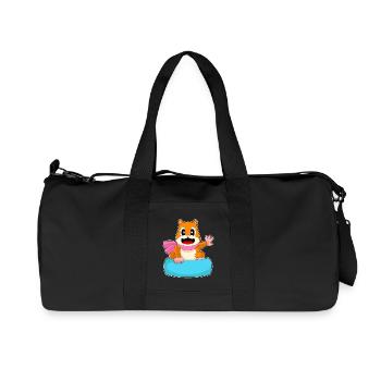 Snowboardeur Hamster Snowboard - Sac de sport en toile recyclée Stanley/Stella - noir - Devant