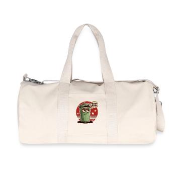 Blah Blah: Tired and Bored Trash Can - Recycled Canvas Sports Bag by Stanley/Stella - natural - Front