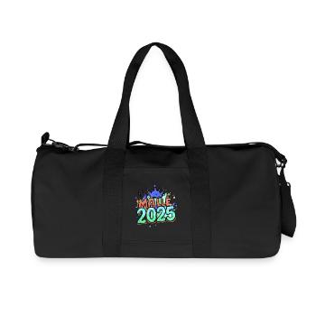 Malle 2025 Krone - Mallorca Holidays - Recycled Canvas Sports Bag by Stanley/Stella - black - Front
