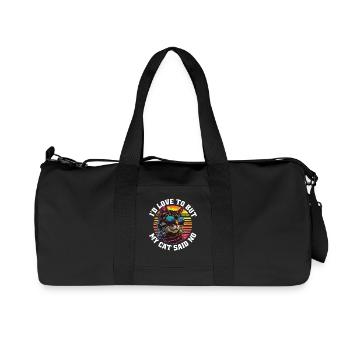 I'd Love To But My Cat Said No 2 - Recycelte Canvas-Sporttasche von Stanley/Stella - Schwarz - Vorne