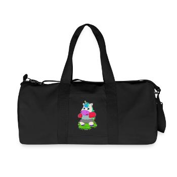 Einhorn Boxer Boxhandschuhe Boxen - Recycelte Canvas-Sporttasche von Stanley/Stella - Schwarz - Vorne