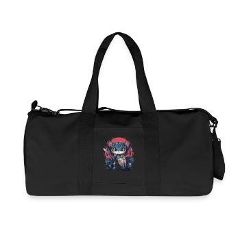 Chevalier chat épique avec des compagnons dragons - Sac de sport en toile recyclée Stanley/Stella - noir - Devant