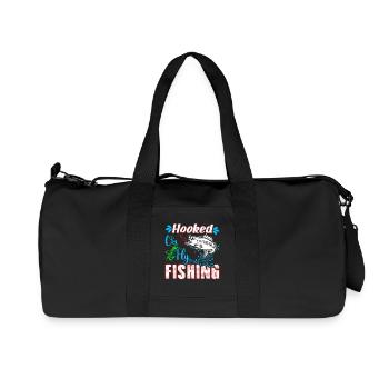 Hooked On Fly Fishing - Recycled Canvas Sports Bag by Stanley/Stella - black - Front