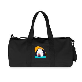 Cat celebrates fifth birthday - Recycled Canvas Sports Bag by Stanley/Stella - black - Front