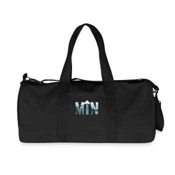 Mountains MTN – Nature & Mountain Landscape Outdoor - Recycled Canvas Sports Bag by Stanley/Stella - black - Front