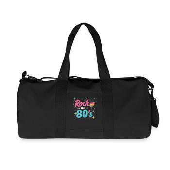Rock Les années 80 Fête Fête Look rétro des années 80 - Sac de sport en toile recyclée Stanley/Stella - noir - Devant