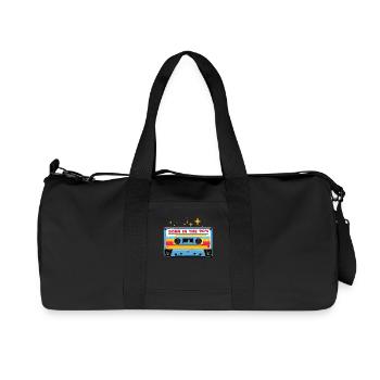 Né dans les années 90 Cassette Look rétro Fans des années 90 - Sac de sport en toile recyclée Stanley/Stella - noir - Devant