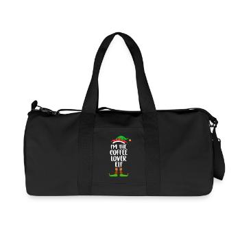 Je suis l’amoureux du café Chemise elfe assortie famille - Sac de sport en toile recyclée Stanley/Stella - noir - Devant