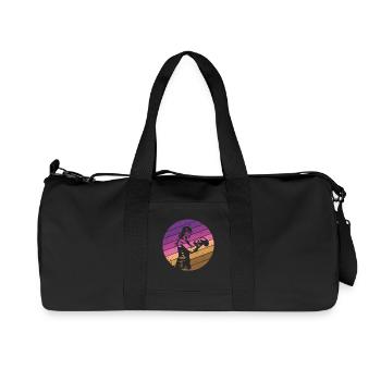 Retro Boxen Design Für Frauen - Recycelte Canvas-Sporttasche von Stanley/Stella - Schwarz - Vorne