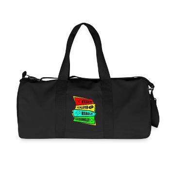 Eat Sleep Beagle Repeat - Recycled Canvas Sports Bag by Stanley/Stella - black - Front