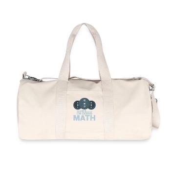 Shhh... I do math weightlifting - Recycled Canvas Sports Bag by Stanley/Stella - natural - Front