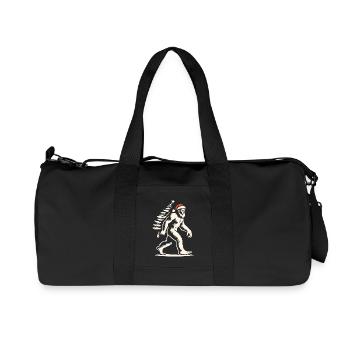 Yéti de Noël avec arbre de Noël - Sac de sport en toile recyclée Stanley/Stella - noir - Devant