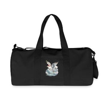 Seagull Winter Christmas Christmas Xmas maritime - Recycled Canvas Sports Bag by Stanley/Stella - black - Front