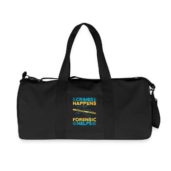 Sciences médico-légales Crimes majeurs Criminalistique - Sac de sport en toile recyclée Stanley/Stella - noir - Devant