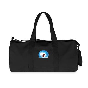 Aventure de ski dans la neige - Sac de sport en toile recyclée Stanley/Stella - noir - Devant