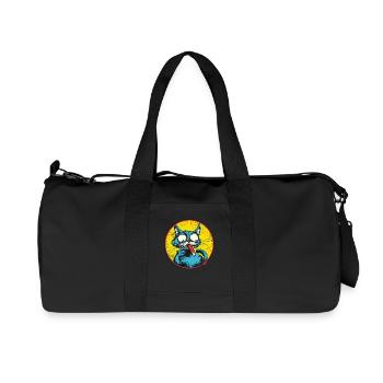 Coole Blaue Antihelden-Katze - Recycelte Canvas-Sporttasche von Stanley/Stella - Schwarz - Vorne