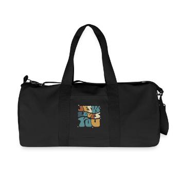 Jesus Liebt Dich Spirituelle Botschaft - Recycelte Canvas-Sporttasche von Stanley/Stella - Schwarz - Vorne