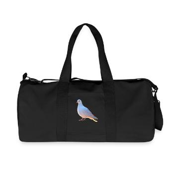Pigeon Blanc Pigeon de ville Pigeon ramier Colombes blanches - Sac de sport en toile recyclée Stanley/Stella - noir - Devant