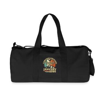 Original January 1995 Vintage Anniversary Gift - Recycled Canvas Sports Bag by Stanley/Stella - black - Front