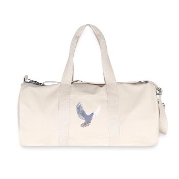 Taube Weiß Frieden Peace Ringeltaube Weiße Tauben - Recycelte Canvas-Sporttasche von Stanley/Stella - Naturweiß - Vorne