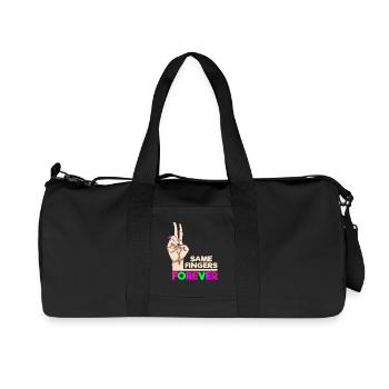 Same Fingers Forever Statement for Friendship - Recycled Canvas Sports Bag by Stanley/Stella - black - Front