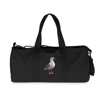 Seagull, Beach, Sea, North Sea, Baltic Sea, Herring Gull, Seagulls - Recycled Canvas Sports Bag by Stanley/Stella - black - Front