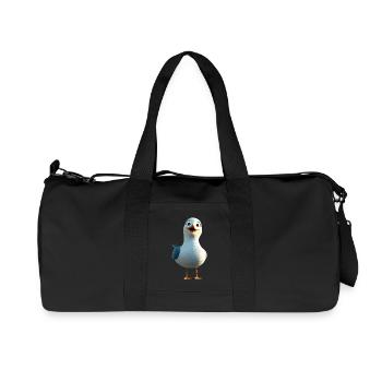 Seagull, Beach, Sea, North Sea, Baltic Sea, Herring Gull, Seagulls - Recycled Canvas Sports Bag by Stanley/Stella - black - Front