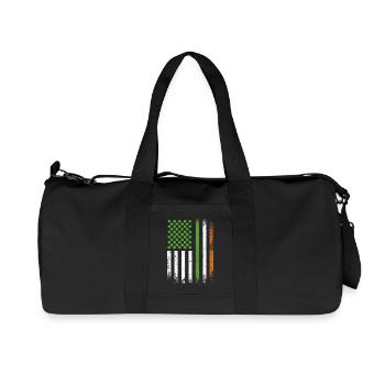 Patriotic Irish American Flag Ireland St. Patricks - Recycled Canvas Sports Bag by Stanley/Stella - black - Front