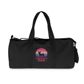 Chihuahua Disant Papa Drôle Chihuahua Cadeau - Sac de sport en toile recyclée Stanley/Stella - noir - Devant