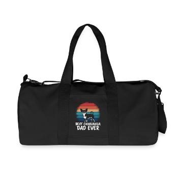 Chihuahua Disant Papa Drôle Chihuahua Cadeau - Sac de sport en toile recyclée Stanley/Stella - noir - Devant