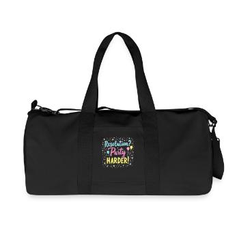 Resolution Party Design – Funny New Year's Eve Motif - Recycled Canvas Sports Bag by Stanley/Stella - black - Front
