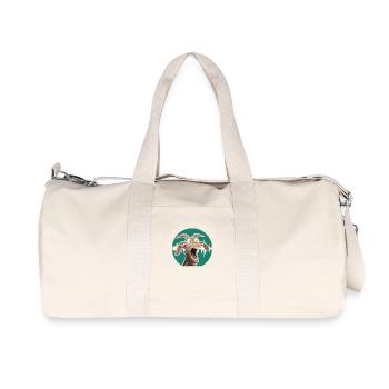 Soutien émotionnel Animal Chèvre Hurler - Sac de sport en toile recyclée Stanley/Stella - blanc naturel - Devant