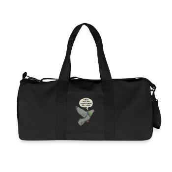 Dove With Humor: I Will Shit On Everything You - Recycled Canvas Sports Bag by Stanley/Stella - black - Front