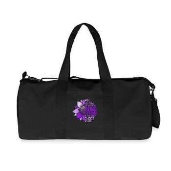 Cancer Awareness Sunflower Motivation Gift - Recycled Canvas Sports Bag by Stanley/Stella - black - Front
