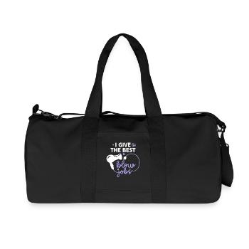Hairdresser: I give the best hair dryer jobs - Recycled Canvas Sports Bag by Stanley/Stella - black - Front